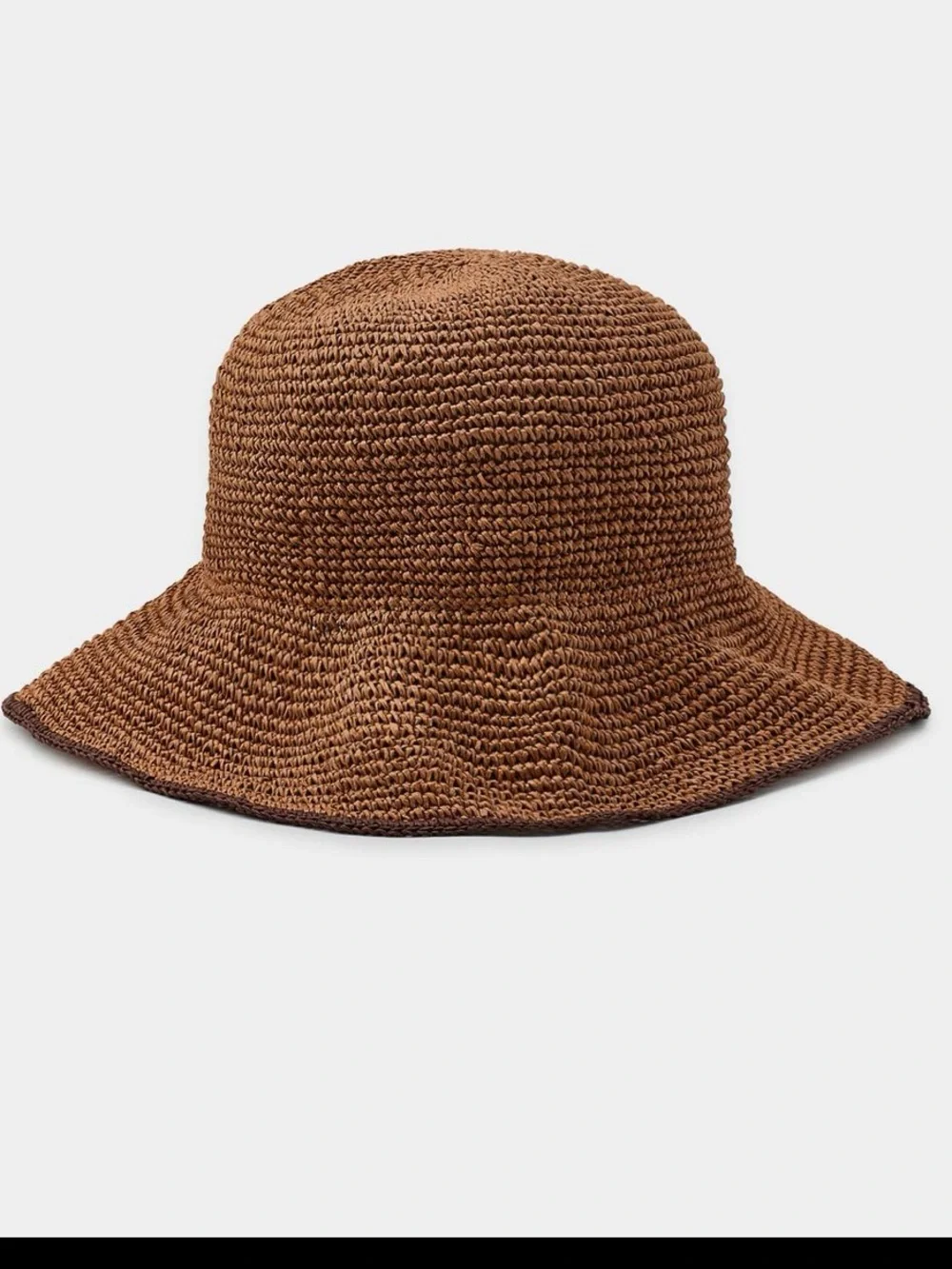 Zara contrast trim Braided bucket hat